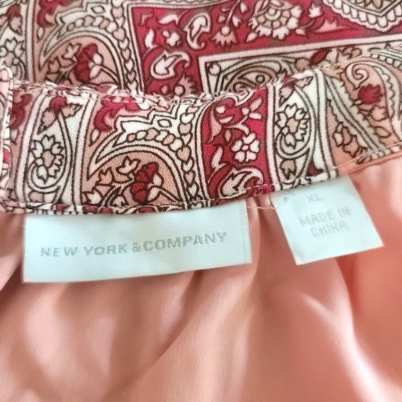 New York & Co. Pink Floral & Paisley Halter Maxi Dress, XL, Boho Summer Feminine - Picture 11 of 13